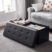Sans marque Coffre avec couvercle, meuble d'assise pliable au pied du lit, rembourré, peu encombrant, 110 x 38 x 38 cm