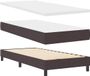 vidaXL Boxspring Bed met Hoofdeinde Donkerbruin 90 x 190 cm Stof
