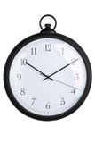 GILDE Wandklok Pocket - rond - kunststof - zwart - hoogte 43cm x breedte 36cm