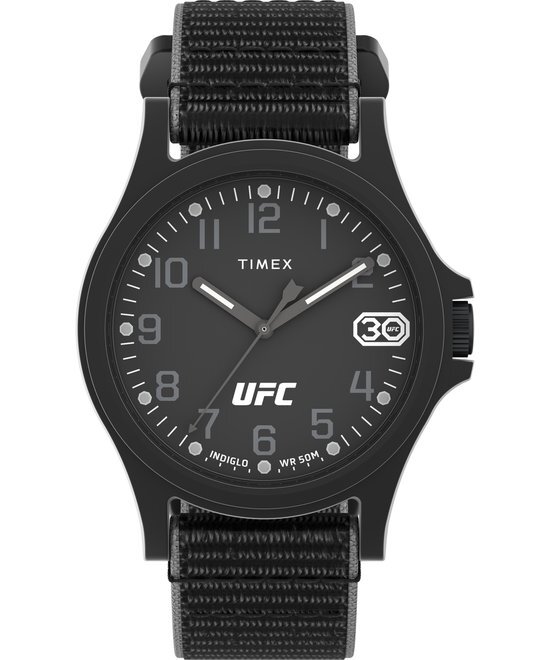 Timex UFC Apex TW2V90800 Horloge - Textiel - Zwart - &#216; 40 mm
