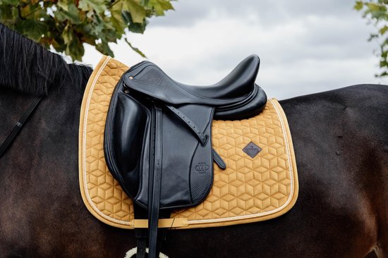 Kentucky Horsewear - Zadeldek - Velvet - Donkergeel - Zadeldek Dressuur