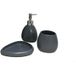 Lara Set 3 Accessoires Salle De Bain Gris Anthracite