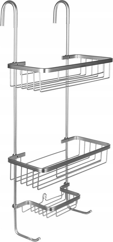 BES LED Doucherek - Maxozo Saris - 3 Laags - Hangend - Badkamerrek Zonder Boren - Onderhoudsvrij - Chroom