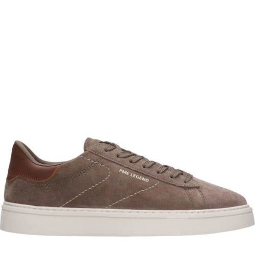PME Legend CS-10 suède sneakers met logo - taupe