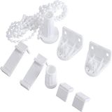 Somstyle Ensemble complet de système de stores enrouleurs avec supports muraux - Blanc