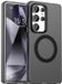 Selected by GSMpunt.nl MagSafe Compatibel Backcover Hoesje Geschikt voor Samsung Galaxy S25 Ultra - Zwart & Semi-Transparant Design