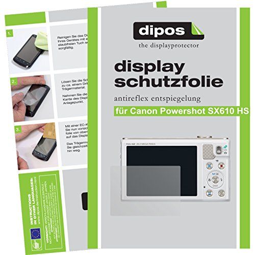 dipos I 6X beschermfolie mat compatibel met Canon Powershot SX610 HS folie displaybeschermfolie