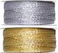 Santex Hobby/decoratie metallic zilver en goud sierlinten 3 mm x 25 meter