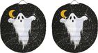 Merkloos Folat 6x stuks ronde lampion 22 cm spook zwart