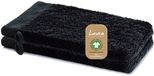 Lavea® 2 Gant de toilette 16 x 22 cm en 100% coton biologique éponge, doux et absorbant, pour la maison, l'hôtel et le spa – avec boucle de suspension – Noir