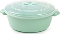 PLASTICFORTE Magnetronschaal met deksel/ventiel - 1L - lichtgroen - kunststof - BPA vrij