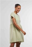 Urban Classics Organic Empire Valance Tee Jurk Korte Mouw Ronde Hals Effen Katoen Groen XS