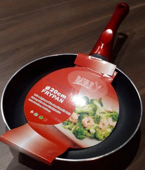 Nikon Braadpan teflon 26cm - Rood - Geschikt voor alle warmtebronnen