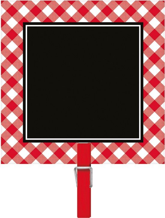 Amscan Krijtbord Met Knijper Picknick Party 7,5 X 7,5 Cm