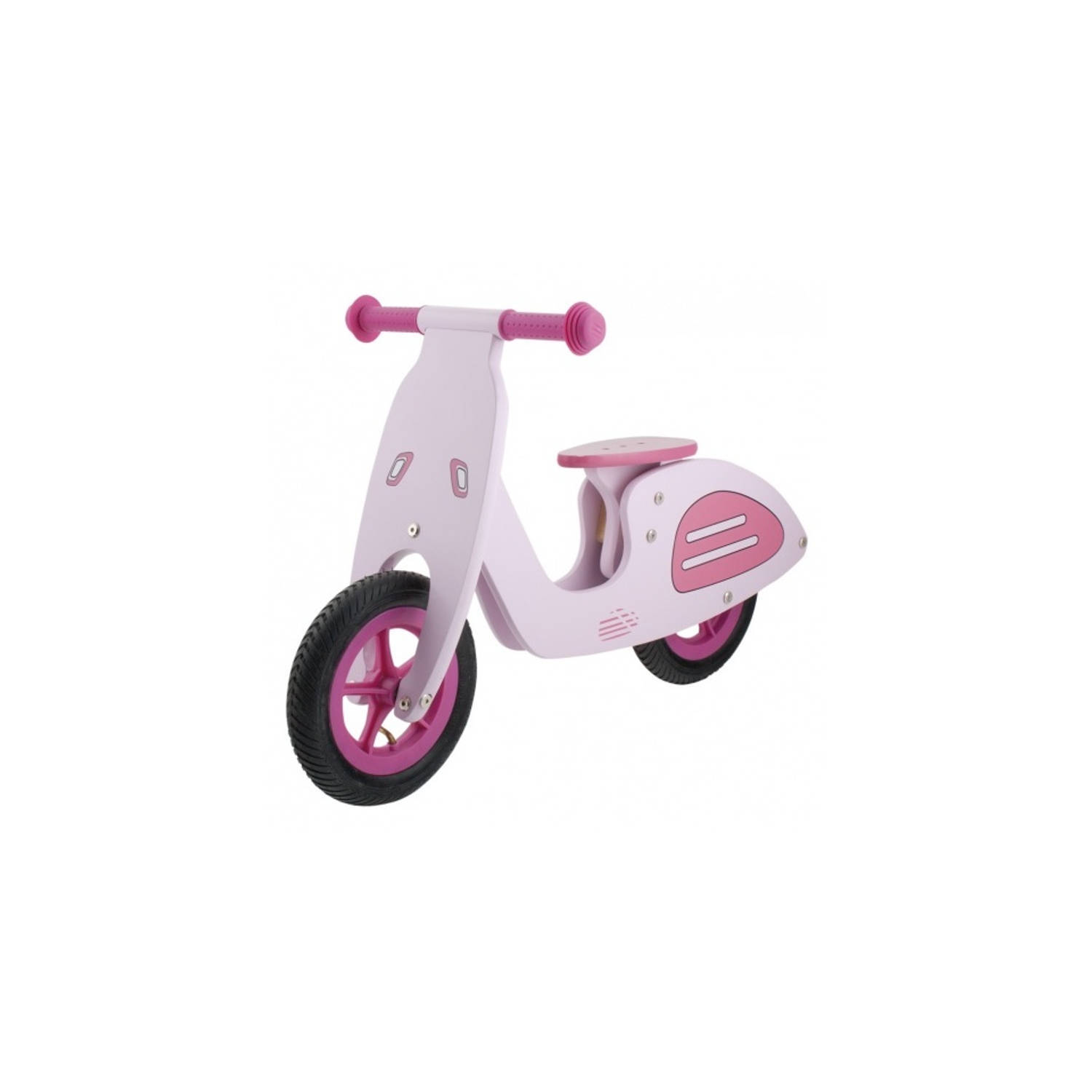 Kids' club loopfiets vespa loopfiets met 2 wielen 10 inch meisjes roze