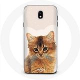 Maniacase Etui voor Samsung Galaxy J7 2017 Somalische kat Race