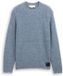 Tom Tailor Denim Gebreide trui in gemêleerde look - Maat S - denim blue white mouline