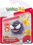 Jazwares Pokémon - Battle Figure Set 3 Pack: Charmander, Trubbish & Poliwhirl