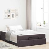 vidaXL Bedframe met matras 2-persoons Tan Stof