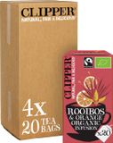 Clipper Thee Rooibos Orange - 4 x 20 stuks - Voordeelverpakking