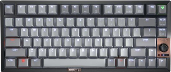 CHERRY KW 300 MX Toetsenbord Thuis USB + Bluetooth QWERTY Amerikaans Engels Zwart, Koper, Grijs