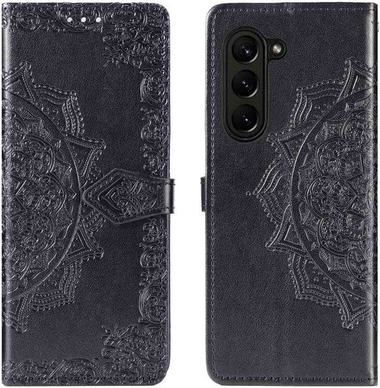 imoshion Hoesje - Geschikt voor Samsung Galaxy Z Fold 6 - Mandala Bookcase - Zwart