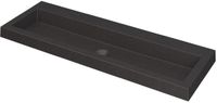Wastafel INK Dock Wastafel Quartz Zonder Kraangat - 1200x400x60 mm - Quartz Zwart