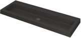 Wastafel INK Dock Wastafel Quartz Zonder Kraangat - 1200x400x60 mm - Quartz Zwart