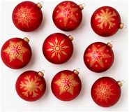 Krebs Luxe gedecoreerde kerstballen - 18x st - rood - 8 cm - glas