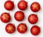 Krebs Luxe gedecoreerde kerstballen - 18x st - rood - 8 cm - glas