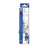 Staedtler Mars Lumograph tekenpotlood (hardheid B, zeskantvorm, ongelooflijk onbreekbare premium potloden, hoge kwaliteit, 12 stuks in vouwdoos)