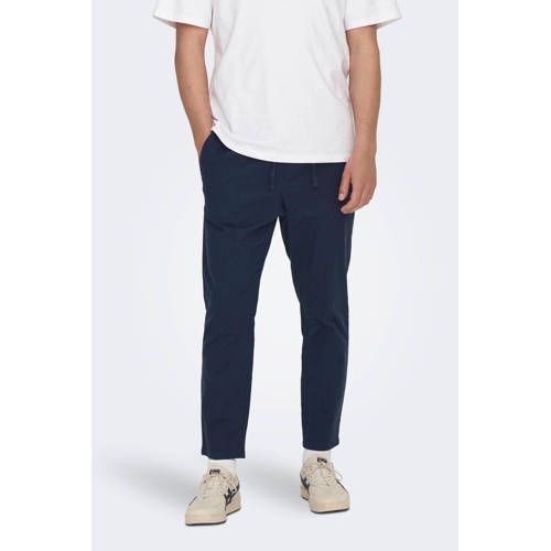 ONLY & SONS ONSLINUS Tapered Fit Trousers - Dark Navy
