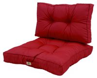 Coussin pour salon de jardin capitonné 50x50cm rouge