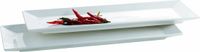 Mäser Serie Trendy Line, bord rechthoekig 32 x 11 cm, wit, set van 2