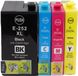 OrangeCart B.V. 27XLBK Zwart + 27XLC Blauw + 27XLM Rood + 27XLY Geel Convient aux peaux sensibles EPSON 252XL 27XL WF7610 WF7620 WF7710 Cartouches d'encre