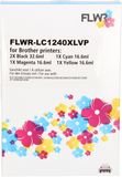 FLWR Brother LC-1240XL Multipack zwart en kleur