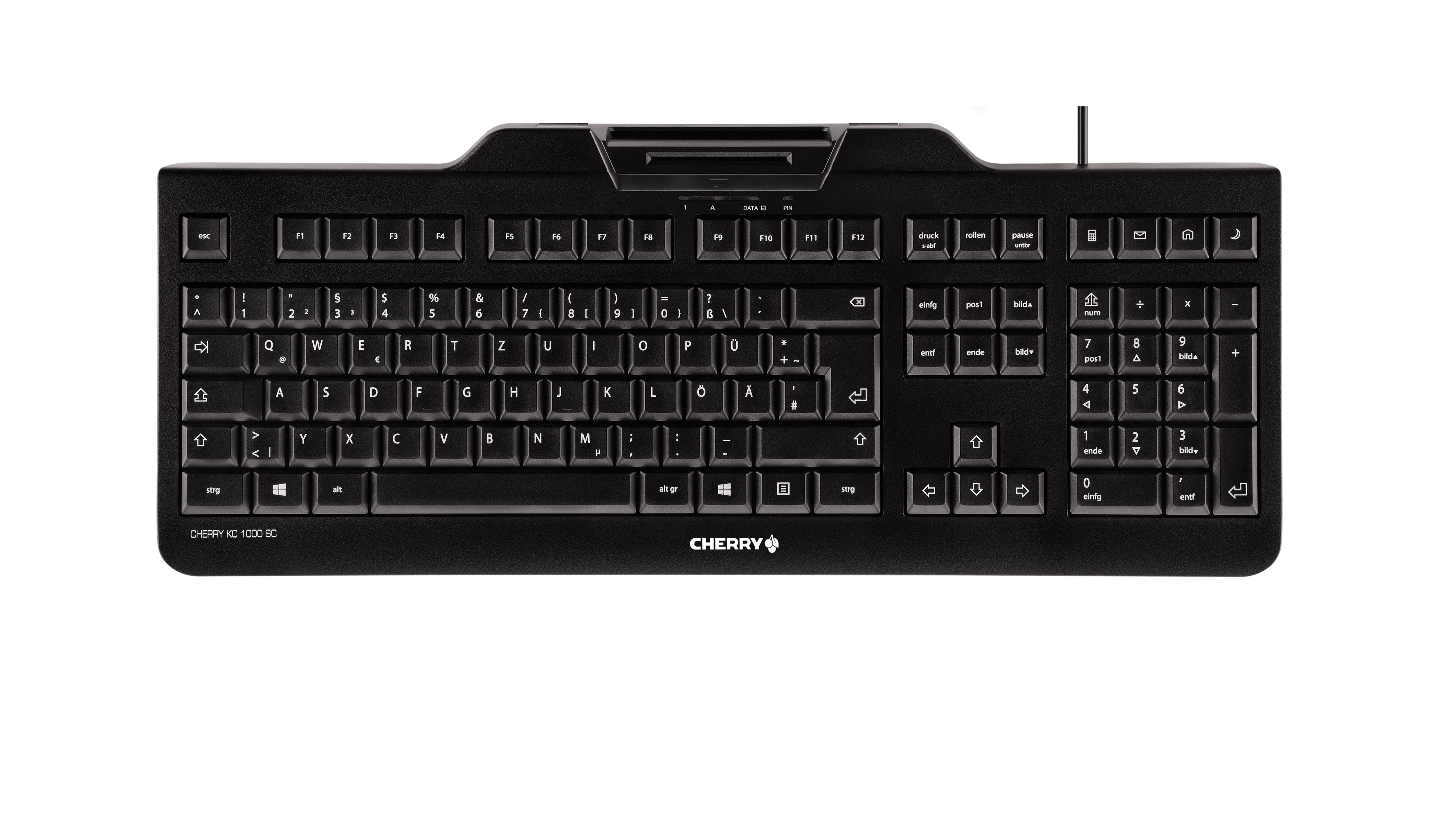 Cherry KC 1000 SC - Toetsenbord - Zwart - USB - QWERTY