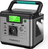 SWAREY S500 Pro Zonne-oplaadstation, Draagbare energiecentrale 518Wh, Thuisbatterij, 500W(piek 1000W) generator en 230V stopcontact, Batterijoplader