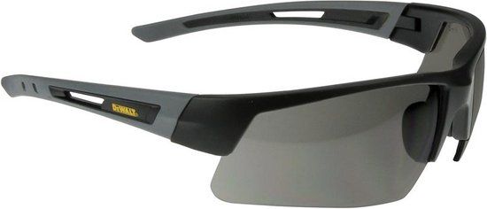 DeWALT Veiligheidsbril DPG100-2D EU - Anti condenscoating - Zijprotectie - Smoke glas - Zwart