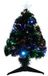 Merkloos / Sans marque Koopman International Kleine Fiber kunst kerstboom - H60 cm - met kerstverlichting - led lampjes - kunstboom
