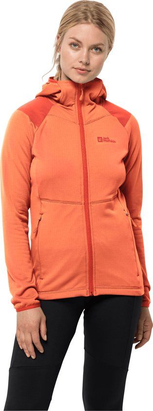 Jack Wolfskin Kolbenberg Hooded FZ Women's Jacket - Guava - Size L