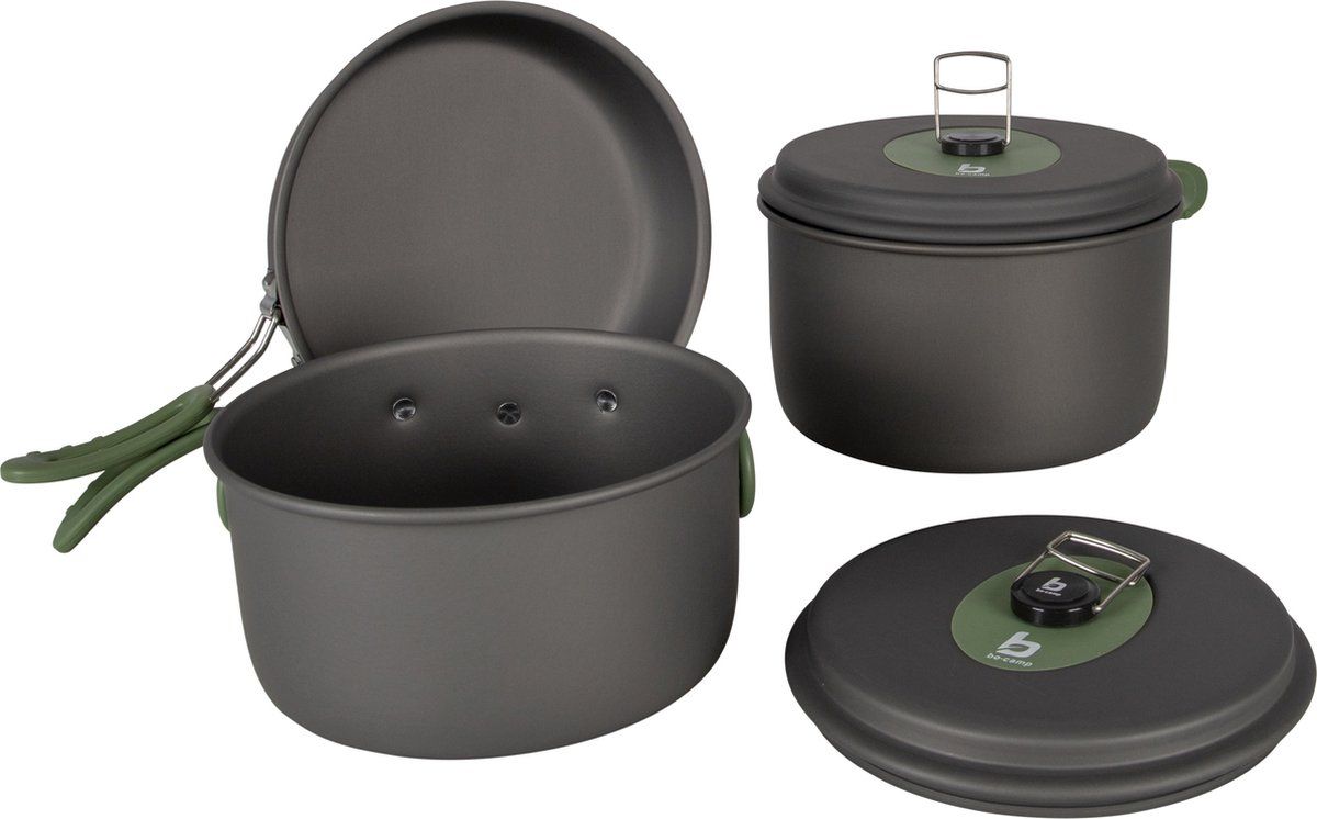 Bo-Camp Pannenset - Explorer - 3-Delig - Hard anodized - Antraciet