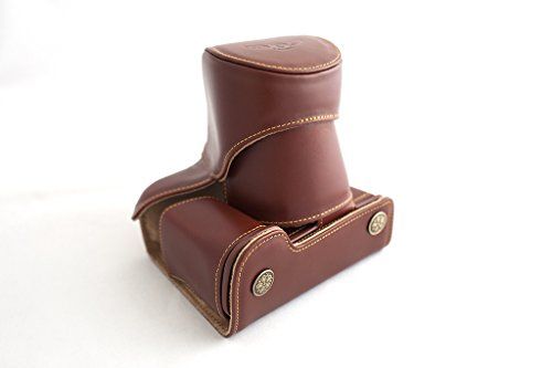 TP Handgemaakte Echt Lederen Full Camera Case Bag Cover voor Sony NEX7 NEX-7 Bruin Kleur