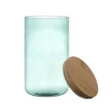 COOK CONCEPT Glazen pot met bamboedeksel 1 liter Blauw