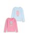 TOM TAILOR Chemise bleu clair / rose clair / noir / blanc
