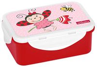 Steinbeck Broodtrommel, lunchbox, rood en wit, 18 x 10,5 x 6,5 cm