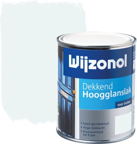 Wijzonol Dekkend Hoogglanslak - 0,75l - 9100 IJswit - Buitenlak - Hout - Terpentinebasis