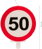 Dekora Verkeersbord Verjaardagskaars – 50 jaar