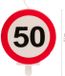 Dekora Verkeersbord Verjaardagskaars – 50 jaar