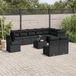 Maison Exclusive - Ensemble de jardin, 11 pièces, avec coussins, noir, en polyrotin